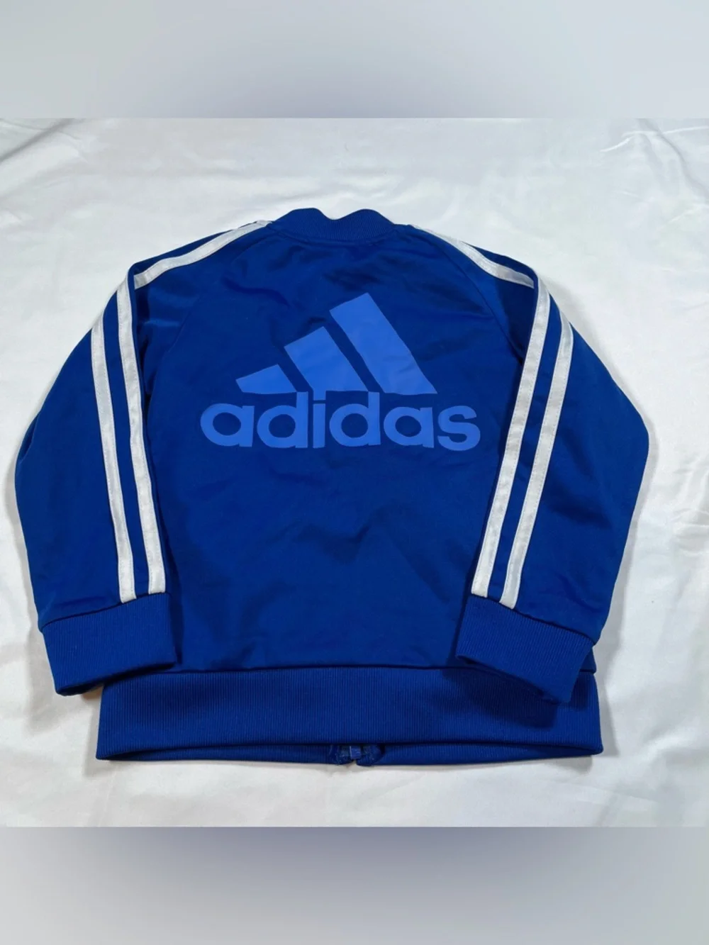 Adidas Youth Track‎ Jacket Blue Stripes Size 2T